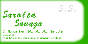 sarolta sovago business card